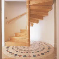 راه پله، پله دوبلکس چوبی، پله گرد|خدمات پیشه و مهارت|تبریز, |دیوار