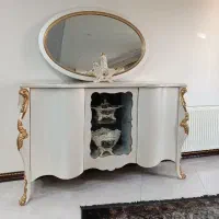 کنسول و آینه تمام راش سرگل ورق طلا