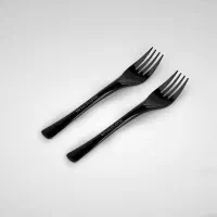 چنگال یکبارمصرف پلاستیکی مشکی ملبورن
