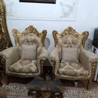 مبلمان سلطنتی 7 نفره در حدنو تمام چوب راش