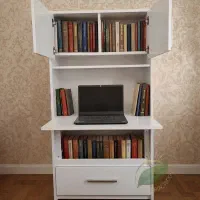 میز تحریر تاشو به همراه قفسه کتاب و کشو