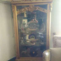 ویترین ۴ طبقه اینه دار جنس چوب راش