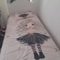تخت یک نفره با تشک در حد نو
