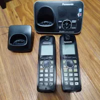 تلفن بی سیم دو گوشی پاناسونیک|تلفن رومیزی|خمام, |دیوار