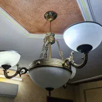 لوستر سه شاخه برنزی|لوستر و چراغ آویز|ملارد, |دیوار