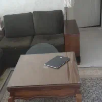 مبل راحتی اسکلت چوب روکش پارچه