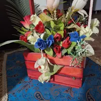دسته گل.سبدگل.سبدچوبی.گلدان چوبی|گل مصنوعی|تهران, تهران‌سر|دیوار