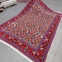 فرش دستباف(بساک)یک تخته ۷ متری ننج ملایر کف سفید
