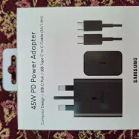 ادابتور شارژر45Wسامسونگ پلمپ باز نشده همراه باکابل