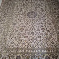 فرش دست بافت ۹ متری گل ابریشم کاشان