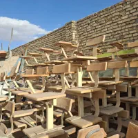 صندلی چوبی تکی و چهار نفره|دفتر کار|زنجان, |دیوار