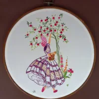 دیوارکوب گلدوزی دخترانه طرح فانتزی