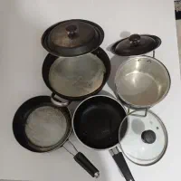 قابلمه و ماهیتابه استفاده شده