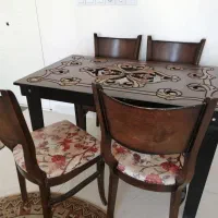 میز ناهارخوری چوبی چهار نفره