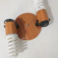 سینی دوچراغ طرح چوب