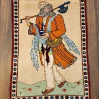 قالیچه تابلویی زینتی تصویری درویش