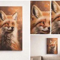 تابلو هنری «شفق روباه» سبک نیوپاستل