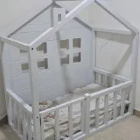 تخت خواب کلبه از نوزادی تا ۸ سال قابل استفاده س