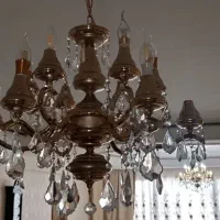 لوستر برنزی 6 شاخه 12 روشنایی و 3 شاخه 4 عدد|لوستر و چراغ آویز|تهران, صادقیه|دیوار