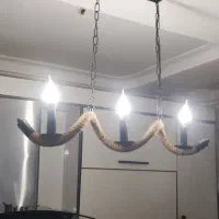 لوستر لاین فلزی بافت طناب کنفی
