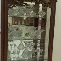 بوفه تمام چوب گردو|بوفه، ویترین، کنسول|کرج, باغستان|دیوار