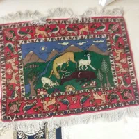 قالیچه دستباف نقشه شکارگاه