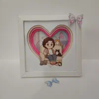 تابلو شدوباکس 3D با نورپردازی|تابلو، نقاشی، عکس|رشت, گلسار|دیوار