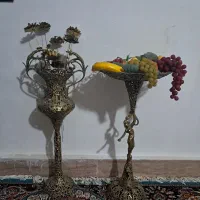 تعدادی برنز اصل وسنگین قدیمی. سماورآینه گلدان|کلکسیون اشیاء عتیقه|خرم‌آباد, |دیوار