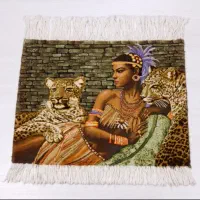 تابلو فرش دستبافت طرح کلئوپاترا