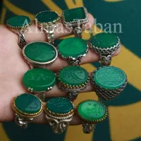 انگشتر های نقره مردانه عقیق سبز رنگی بسیارپرطرفدار