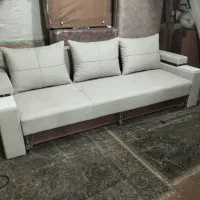 مبل ال تختخوابشو کاناپه تختشو تخت خواب شو دسته دار