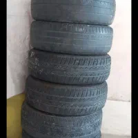5 عدد تایر و رینگ 14 کاملا سالم