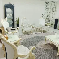 مبل استیل  ۷نفره با نهارخوری ۶ نفره