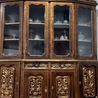 بوفه چوب گردو|بوفه، ویترین، کنسول|تویسرکان, |دیوار