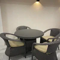 میز صندلی حصیری وارداتی برند رز گاردن