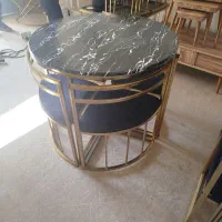 نهارخوری کمجا میز غذا خوری فلزی ۴نفره|میز و صندلی غذاخوری|شیراز, شهرک سراج|دیوار