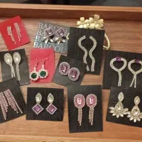 گوشواره‌های شیک نگین دار کریستالی