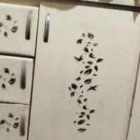 کابینت تمیز کرمی|مصالح و تجهیزات ساختمان|بردسکن, |دیوار