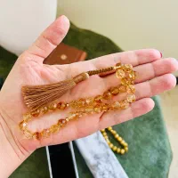 تسبیح سیترین با تراش جواهری