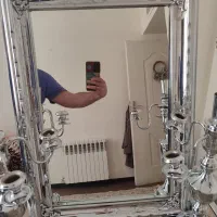 آینه و شمعدان برنجی پایه آینه|کلکسیون اشیاء عتیقه|تهران, جوادیه تهرانپارس|دیوار