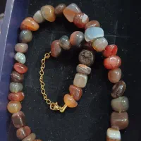 گردنبند عقیق سرخ لایه ای