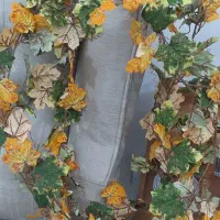 برگ پاییزی ریسه ای|گل مصنوعی|کردکوی, |دیوار