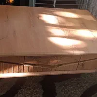 جلو مبلی کشو دار و ۳سایز عسلی فندقی روشن