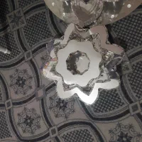 ۲عدد‌لوستر‌کریستالی‌طرح‌گل‌برگ‌‌شفاف‌به‌فروش‌میرسد