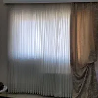 پرده حریرباآستر زیرش و شنل کنارش