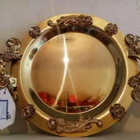 سینی استیل گل برجسته اصل