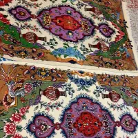 یک جفت فرش سایز پشتی چله ابریشم