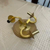 لوستر سه شاخه چوبی ،لوستر سقفی سه شاخه