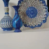 سه عدد ظرف مینا کاری یکجا فروش میرسد.