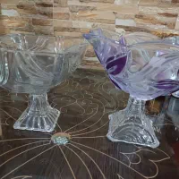 ظرف میوه و لیوان کریستال|ظروف سرو و پذیرایی|بیرجند, |دیوار